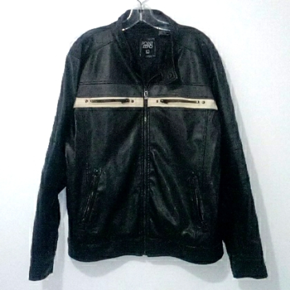 Point Zero vintage biker racer jacket